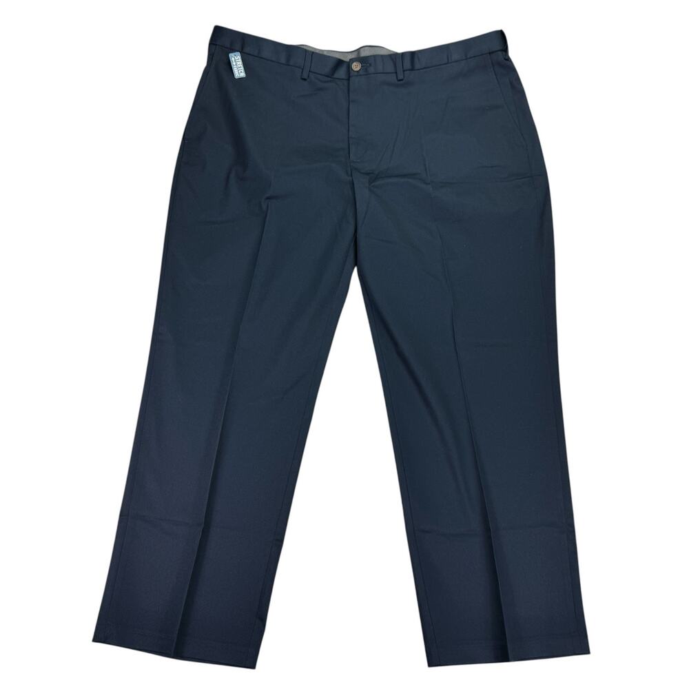 Haggar Mens Premium No Iron Classic Fit Stretch Dress Pants Dark Navy Blue 44x30